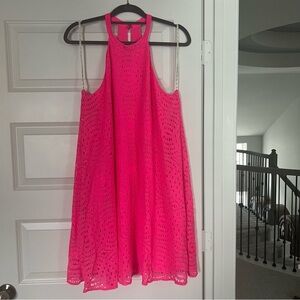 Lilly Pulitzer Kira Royal Pink Knotty Lace Quinn Dress Halter